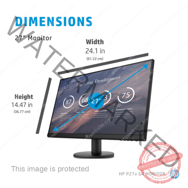 HP P27V G4 27 Inch IPS FHD Monitor - Image 4