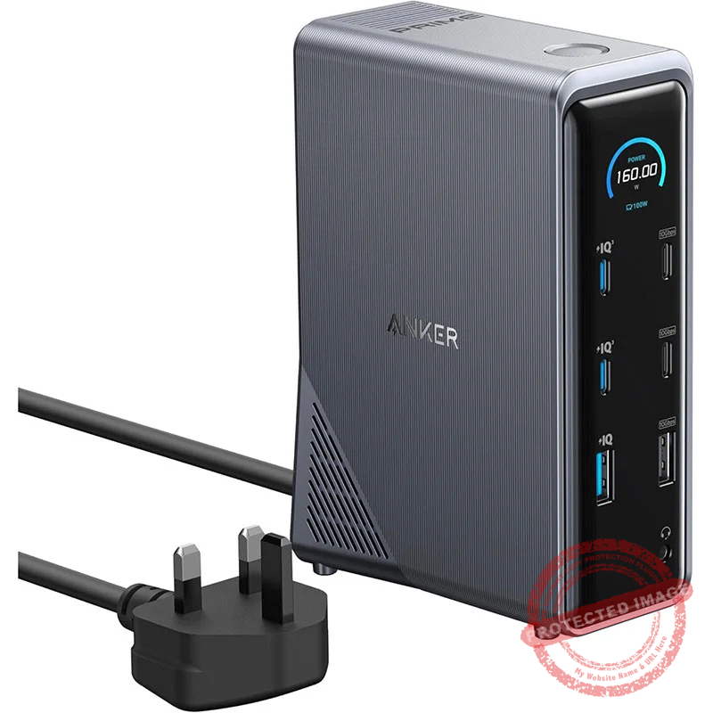 Anker-Prime-Charging-Dock-01 Anker Prime Charging Docking Station (14-in-1, Dual Display, 160W) – A83B62A1 – Black - Image 1