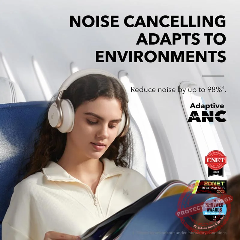 Anker-Soundcore-SpaceOne-Cream-03 Anker Soundcore Space One – Active Noise Cancelling Headphones – A3035021 – Latte Cream - Image 3