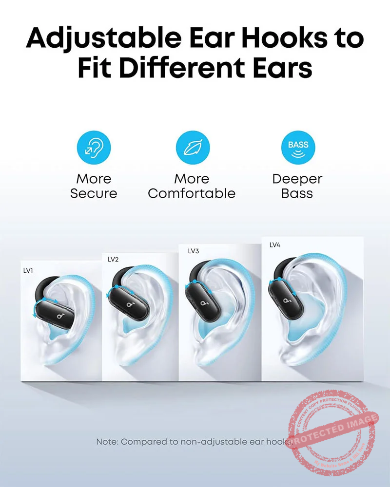 Anker-Soundcore-V40i-04 Anker Soundcore V40i Open-Ear Headphones – A3878H11 – Black - Image 2